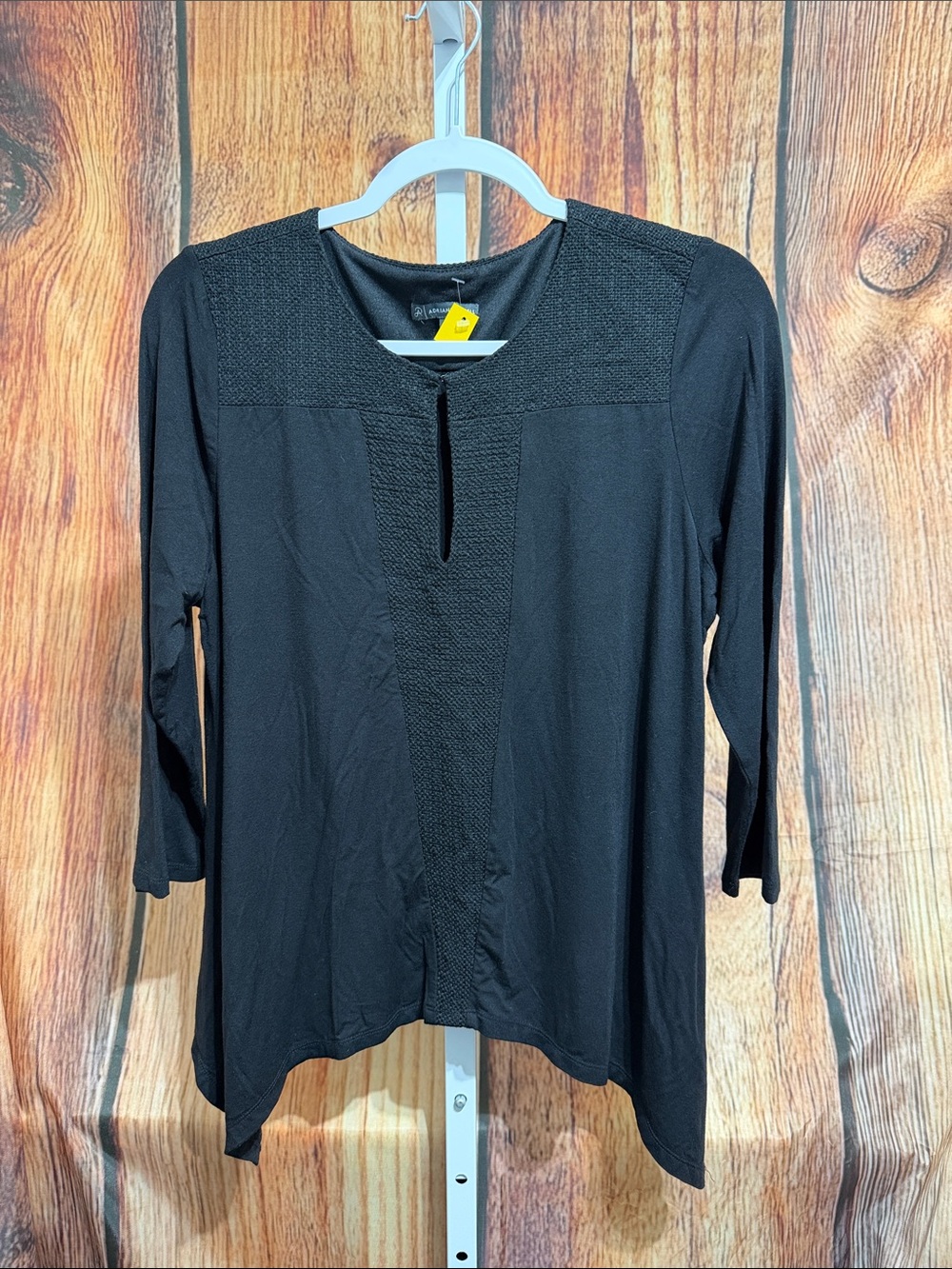 🚨($3 Bundled) Adrianna Papell Asymmetrical Keyhole Blouse Size L